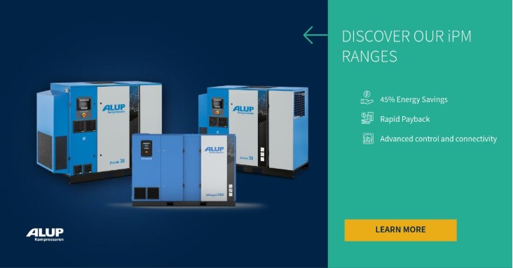 Αεροσυμπιεστής iPM: Έως 45% Εξοικονόμηση Ενέργειας με Τεχνολογία ALUP