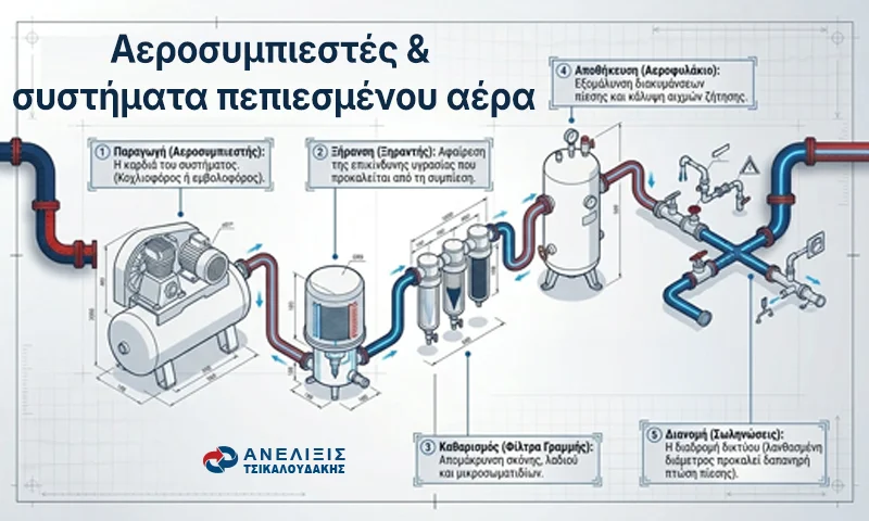 Αεροσυμπιεστές και συστήματα πεπιεσμένου αέρα για κάθε βιομηχανία. Αεροσυμπιεστές ALUP & Sullair, ΑΝΕΛΙΞΙΣ ΤΣΙΚΑΛΟΥΔΑΚΗΣ