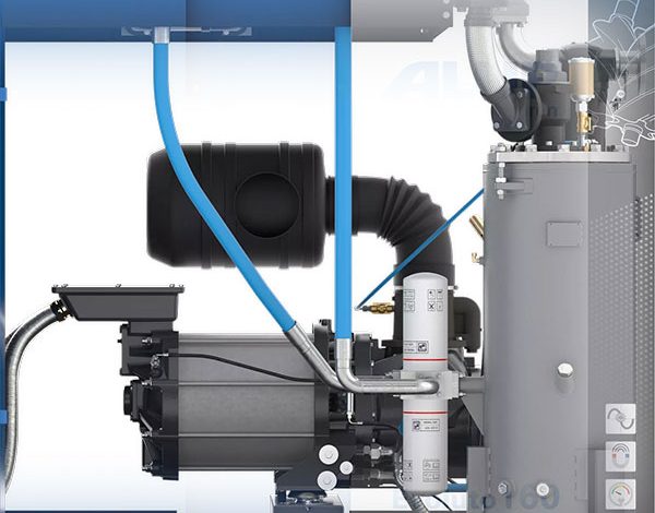 Εσωτερική μηχανολογική απεικόνιση κοχλιοφόρου αεροσυμπιεστή ALUP Evoluto 111-160 - ΑΝΕΛΙΞΙΣ ΤΣΙΚΑΛΟΥΔΑΚΗΣ