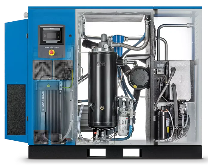 τεχνολογία iPM ALUP εξοικονόμηση ενέργειας 45% βιομηχανικός αεροσυμπιεστής Ανέλιξις Τσικαλουδάκης