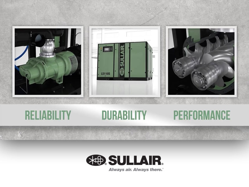 Βιομηχανικός κοχλιοφόρος αεροσυμπιεστής Sullair: Εγγύηση αξιοπιστίας, αντοχής και υψηλής απόδοσης - ΑΝΕΛΙΞΙΣ ΤΣΙΚΑΛΟΥΔΑΚΗΣ